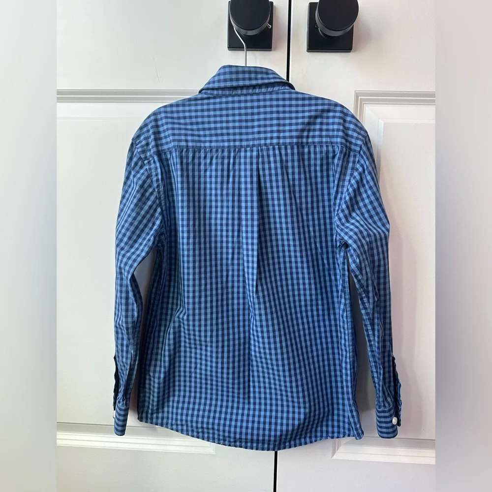 Blue Checkered Kids Button Down Shirt - Picture 2 of 4